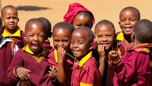 Polokwane Jihoafrická Republika Duben 2009 Africké Děti Základních Škol Jejich — Stock fotografie