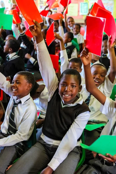 Soweto Jižní Afrika Říjen 2011 Afrických Dětí Učebně Základní Školy — Stock fotografie