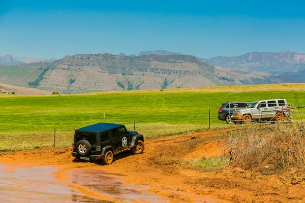 Harrismith Sudáfrica Octubre 2015 4X4 Entrenamiento Conductores Barro Campamento Jeep — Foto de Stock