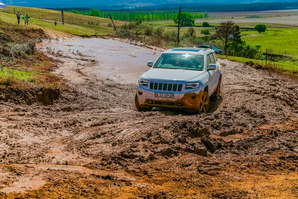 Harrismith Sudáfrica Octubre 2015 4X4 Entrenamiento Conductores Barro Campamento Jeep —  Fotos de Stock