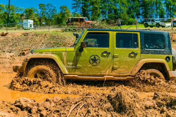 Harrismith Sudáfrica Octubre 2015 4X4 Entrenamiento Conductores Barro Campamento Jeep —  Fotos de Stock