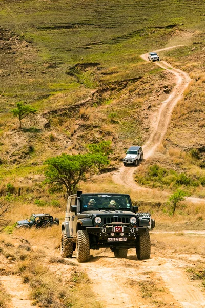 Harrismith África Sul Outubro 2015 Treinamento Motoristas Caminho Montanha 4X4 — Fotografia de Stock
