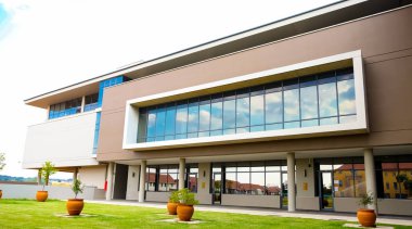 Johannesburg, Güney Afrika - 17 Nisan 2012: dış binalar üniversite kampüsü