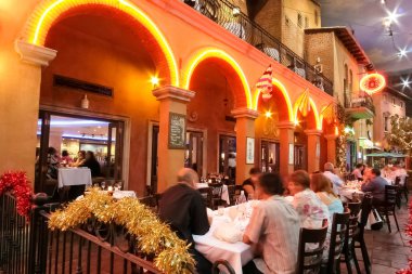 Johannesburg, Güney Afrika - 27 Kasım 2008: iç ve dış Portekizce Restoran