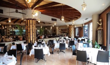 Johannesburg, Güney Afrika - 27 Nisan 2011: iç Up-Market Tayland restorantı