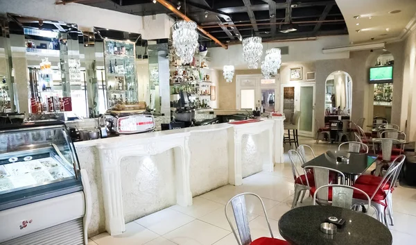 Up-Market Bistro Restaurant'ta Johannesburg, Güney Afrika - 27 Nisan 2011: iç