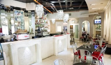 Up-Market Bistro Restaurant'ta Johannesburg, Güney Afrika - 27 Nisan 2011: iç