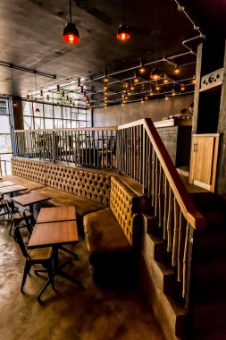 Bir Retro Sushi Restaurant Johannesburg, Güney Afrika - 28 Eylül 2014: iç içinde