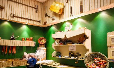 Bir sığır sarsıntılı Biltong Shop iç iç