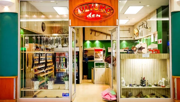 Всередині Інтер'єр магазину яловичини Jerky Biltong — стокове фото
