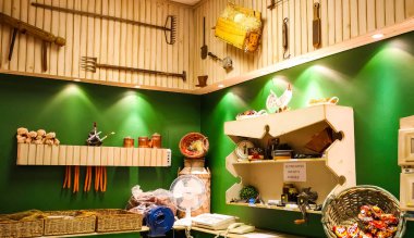 Bir sığır sarsıntılı Biltong Shop iç iç