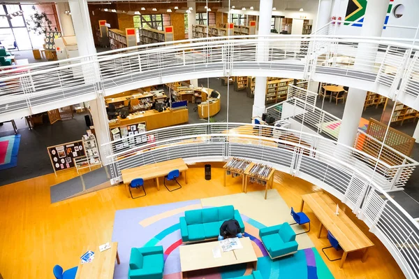 Inside Interior of a Public Library — Stock Photo, Image