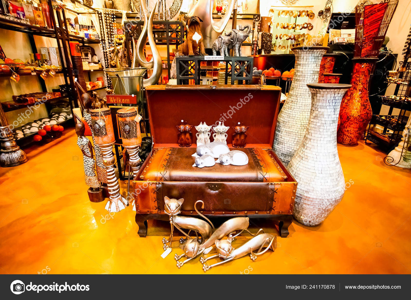 Johannesburg South Africa July 2011 Interior Curio Shop Stock