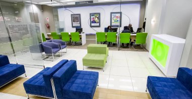 Johannesburg, Güney Afrika - 17 Haziran 2011: Modern Afrika Bankasının İçi