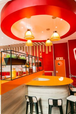 Johannesburg, Güney Afrika - 13 Temmuz 2017: iç Popeyes Take Out Fast Food Restoran