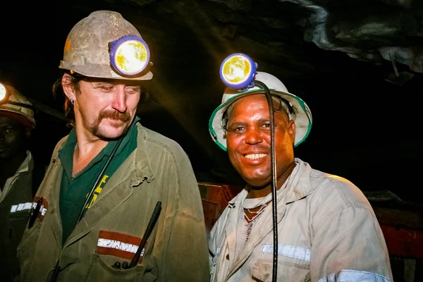Johannesburg South Africa August 2008 Underground Platinum Palladium Mining Machinery — Stock Photo, Image