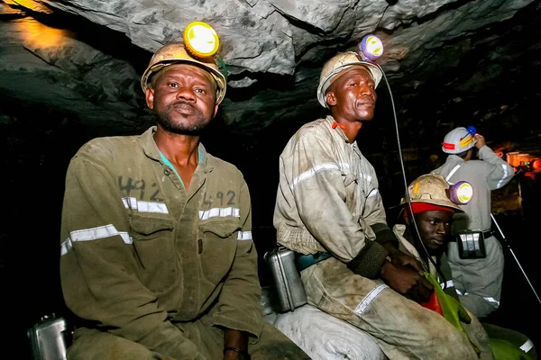 Johannesburg Afrique Sud Août 2008 Exploitation Minière Souterraine Platine Palladium — Photo