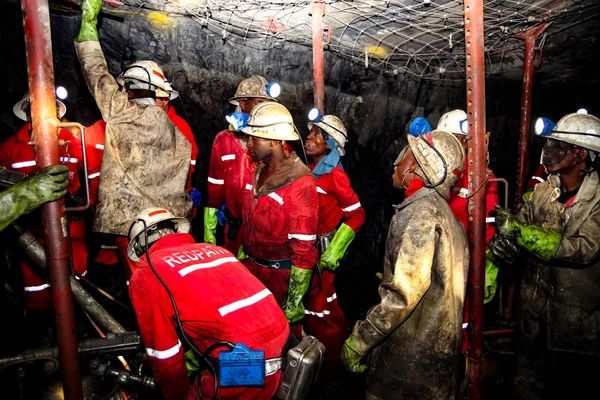 Johannesburgo Sudáfrica Mayo 2011 Minería Equipos Subterráneos Platino Paladio — Foto de Stock