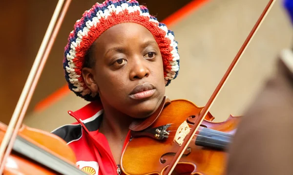 Joanesburgo África Sul Agosto 2010 Diversos Jovens Orquestra Escola Música — Fotografia de Stock