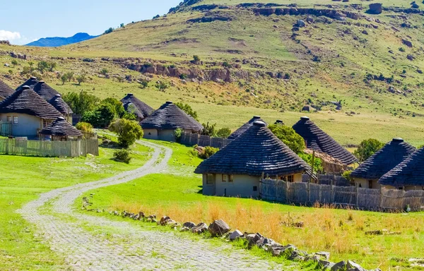 Basotho 마을에서 Drakensberg 공화국 — 스톡 사진