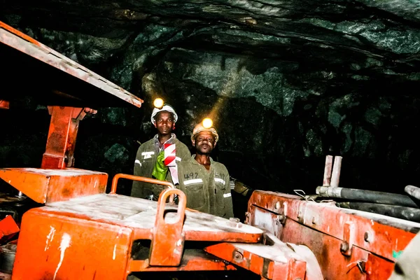 Йоганнесбург Південна Африка Серпня 2008 Підземний Платинової Паладій Гірничо Техніка — стокове фото