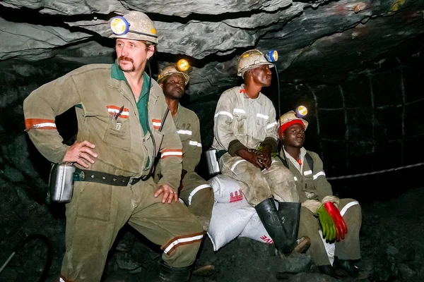 Johannesburg Afrika Selatan Agustus 2008 Underground Platinum Palladium Mining Machinery — Stok Foto