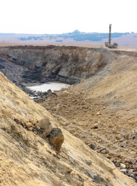 Açık çukur kömür madencilik ve ekipman