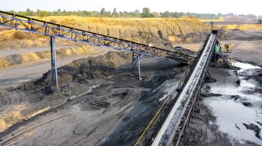 Kömür cevheri işleme için Konveyör bant üzerinde