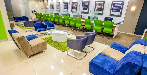 Inside Interior of a Modern African Bank — Stock Photo, Image