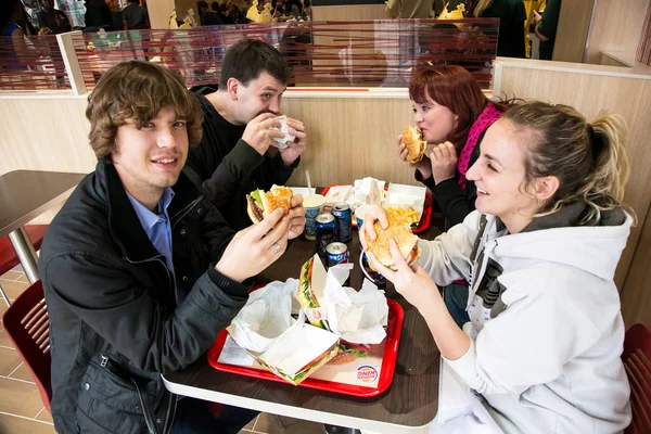 Burger King Restaurant Opening Day — Stock Photo, Image