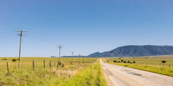 Vista de una carretera rural vacía —  Fotos de Stock