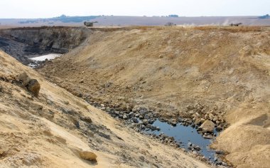 Açık çukur kömür madencilik ve ekipman