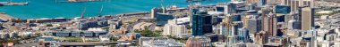 Güney Afrika 'daki Cape Town Cbd ve Limanı' nın Artırılmış Panoramik Görünümü