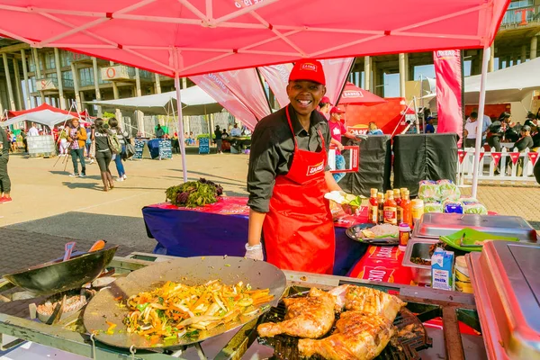 Soweto Sydafrika September 2018 Olika Afrikanska Leverantörer Lagar Mat Och — Stockfoto