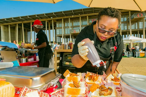 Soweto Sydafrika September 2018 Olika Afrikanska Leverantörer Lagar Mat Och — Stockfoto