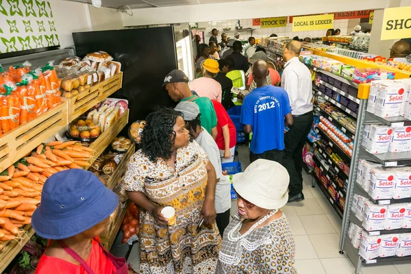 Johannesburg Zuid Afrika November 2016 Afrikaanse Klanten Winkelen Bij Lokale — Stockfoto