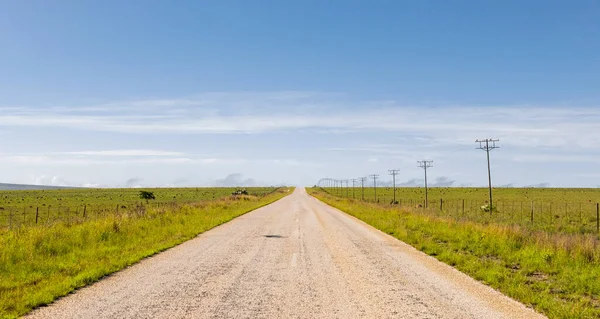 Pohled Prázdnou Silnici Země Jihoafrickém Zemědělském Regionu — Stock fotografie