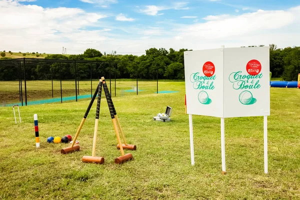 Johannesburg South Africa November 2012 French Boules Croquet Kids Fun — Stock Photo, Image