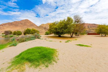 De Hoop çölü kamp alanı Richtersveld Ulusal Parkı, Güney Afrika 'nın kurak bölgesi.