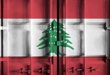 Lübnan ulusal bayrağını taşıyan konteyner, küresel ticaret bağlamında gümrük tarifeleri ve uluslararası ticaret politikalarını simgeliyor