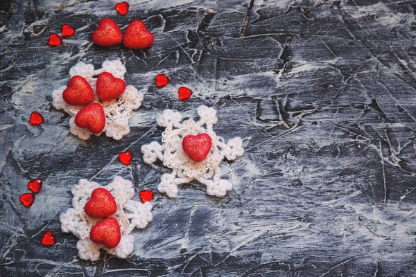 Corações Vermelhos Valentim — Fotografia de Stock