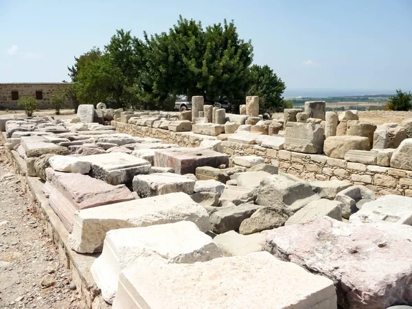 Lajes Pedra Templo Antigo Chipre — Fotografia de Stock