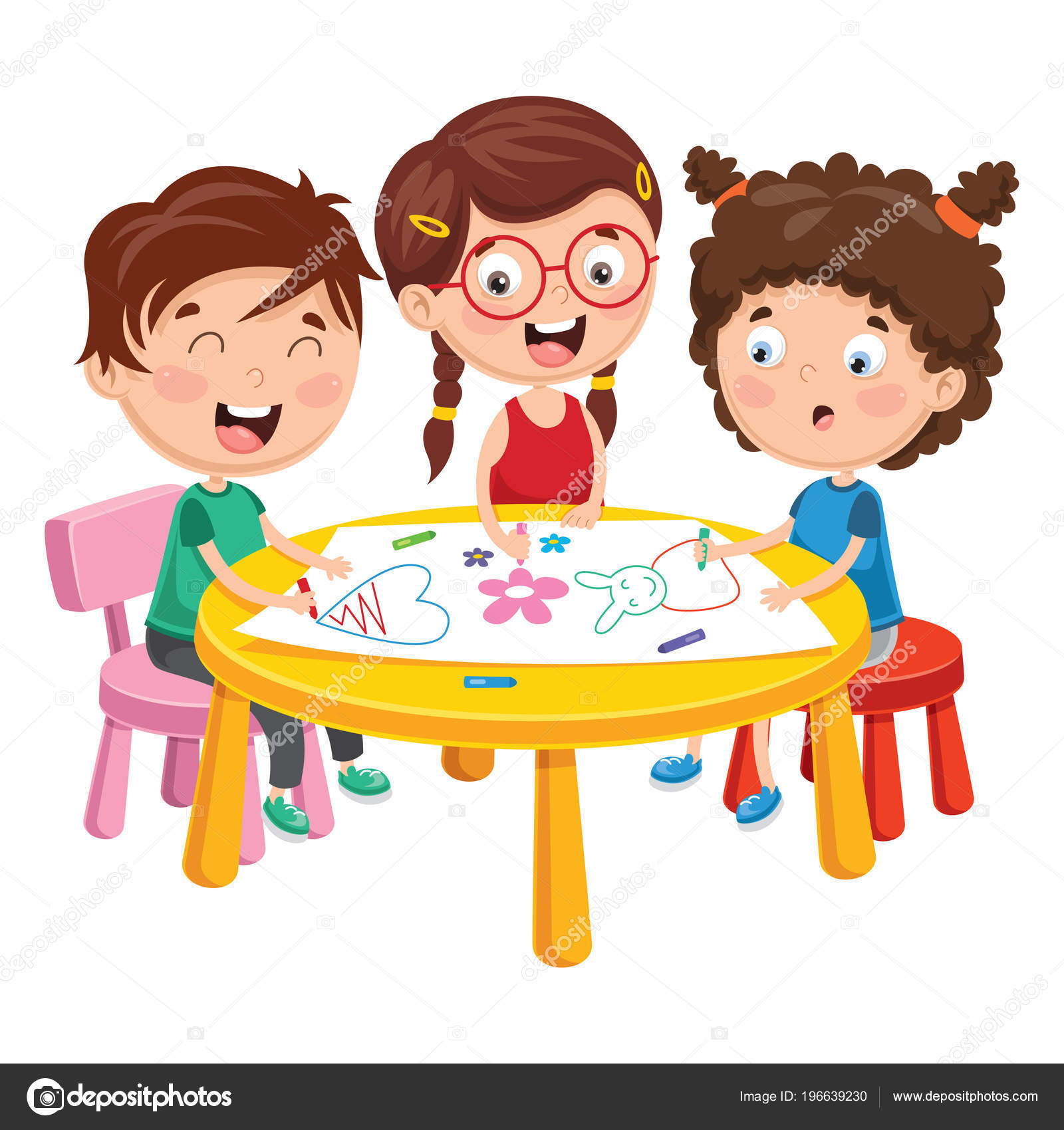 Ilustração Vetorial Crianças Brincando imagem vetorial de © yusufdemirci 196639230