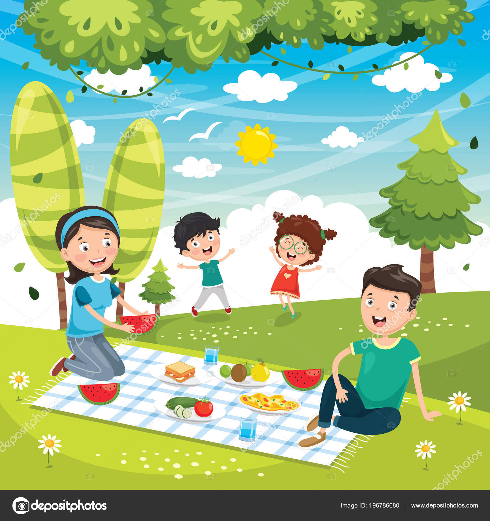 Vector Illustration Family Picnic Stock Vector Image by ©yusufdemirci #196786680 Vector Illustration Family Picnic Stock Vector Image by ©yusufdemirci #196786680