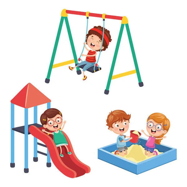 Vector Illustration Children Park — Stock Vector