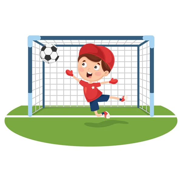 Niños Jugando Al Fútbol Al Aire Libre Ilustraciones svg, vectoriales, clip  art vectorizado libre de derechos. Image 12801412