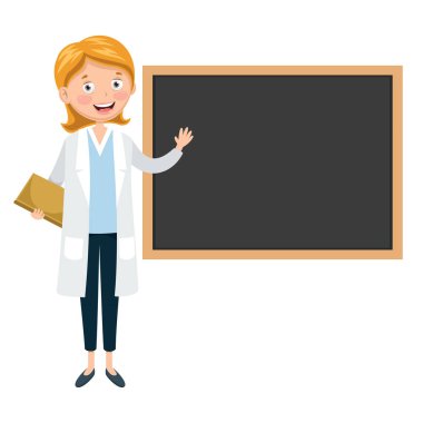 Öğretmenin vektör illüstrasyonu