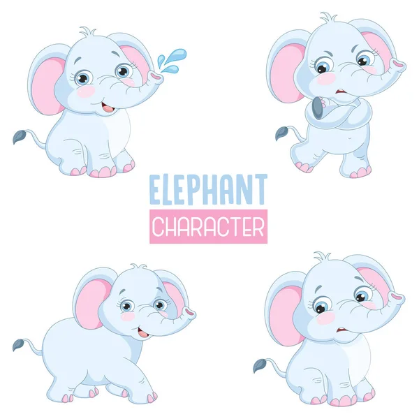 Çizgi film hayvanlarının vektör çizimi