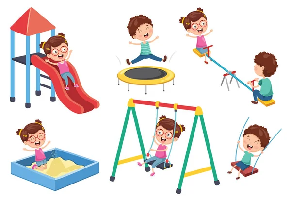 Vektor Illustration Von Kindern Park — Stockvektor