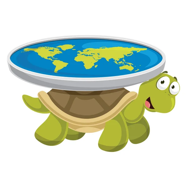 Vector Illustration Cartoon Turtle — Stock Vector